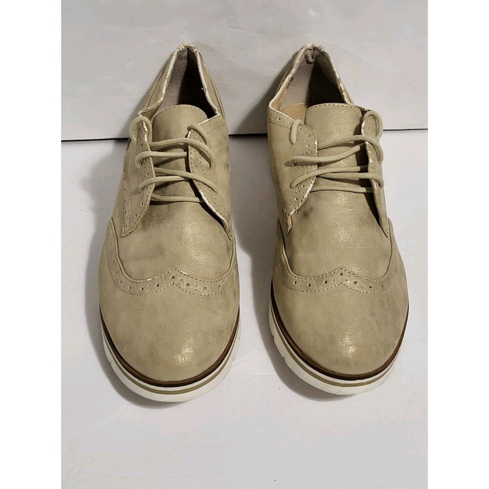 White Mountain Beige Glitter Tennis Shoes Women's 10M
